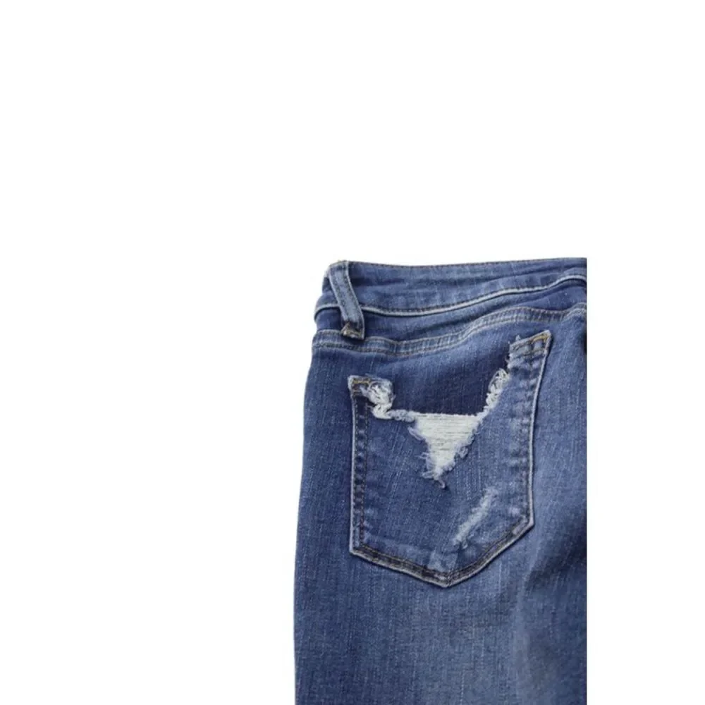 DL1961 Girls Cotton Zippered Mid-Rise Skinny Jeans Blue Size 16